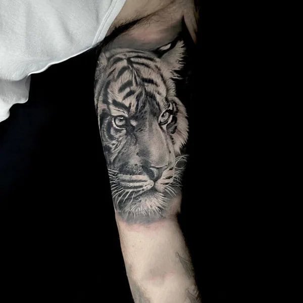 Tiger Bicep Tattoo