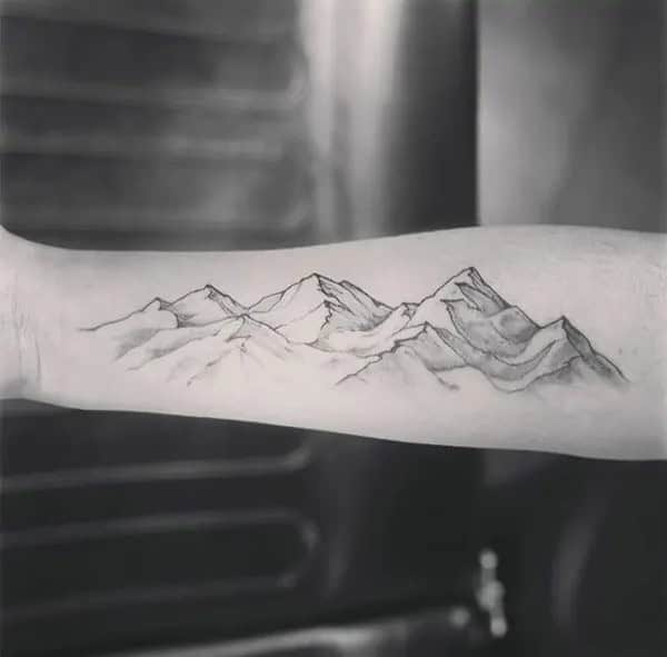 Mountain Forearm Tattoo