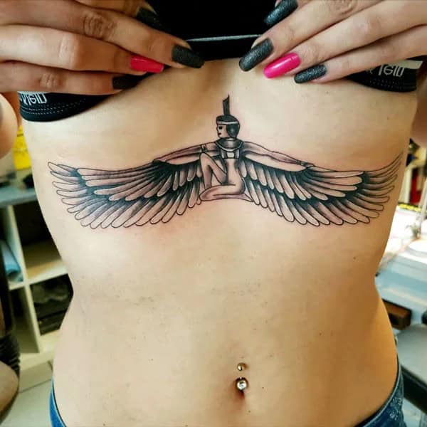 Egyptian Underboob Tattoo