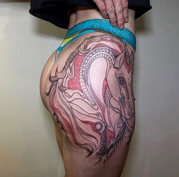 Bite Me Butt Tattoo