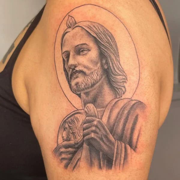 San Judas Flag Tattoo