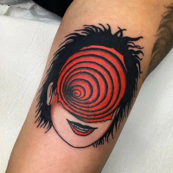 Geometric Junji Ito Tattoo