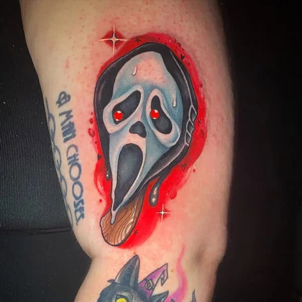 Ghostface Tattoo On Arm