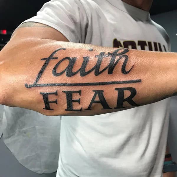 “Faith Over Fear” Cancer Tattoo