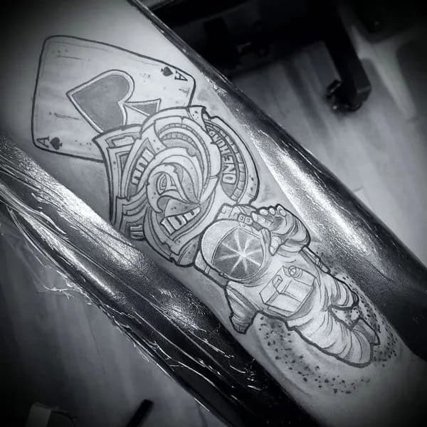 Ace of Spades and Money Rose Tattoo