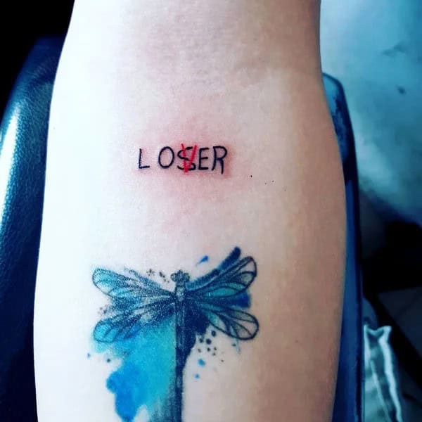 Dragonfly Loser Lover Tattoo