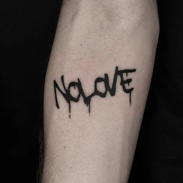 More Notable No Love Tattoo Designs You Would Like To Choose!