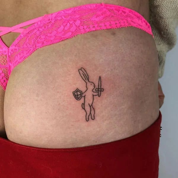 Bite Me Butt Tattoo