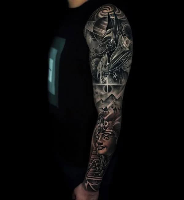 Egyptian Sleeve Tattoo