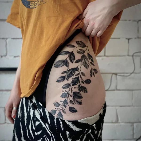 Vine Hip Tattoo