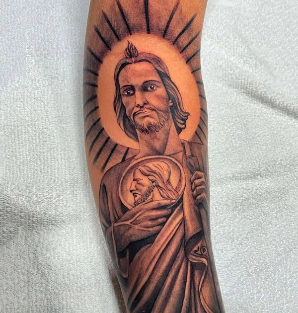 San Judas Flag Tattoo