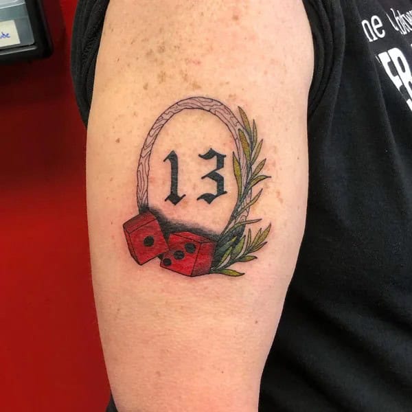 13 Dice Tattoo