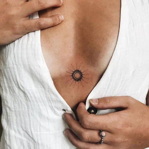 Small Sternum Tattoo