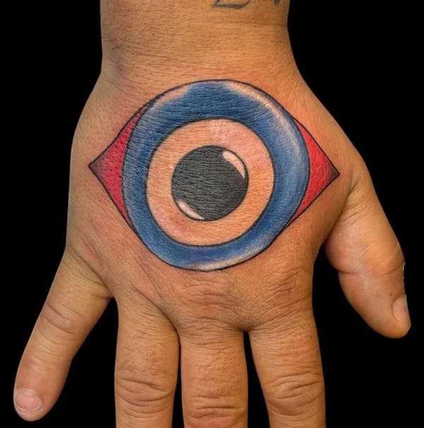 Evil Eye Hand Tattoo