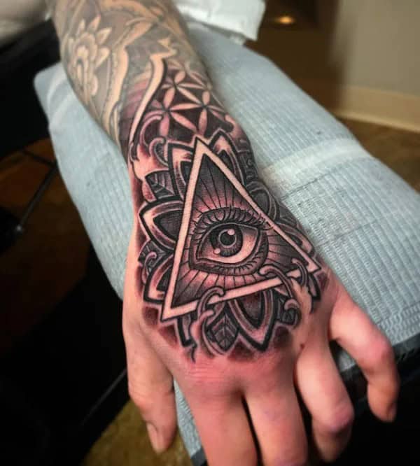 All Seeing Eye Tattoo on Hand