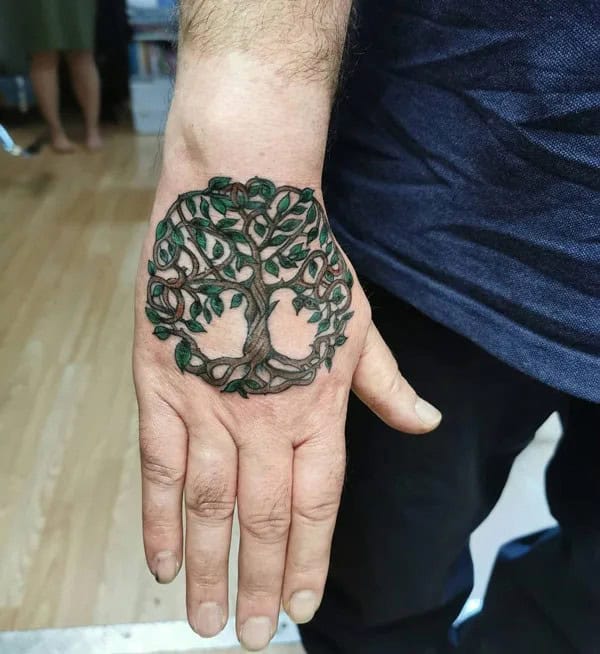 Family Tree Tattoo on Hand