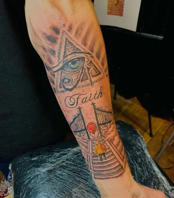 Gates of Heaven and Faith Tattoo