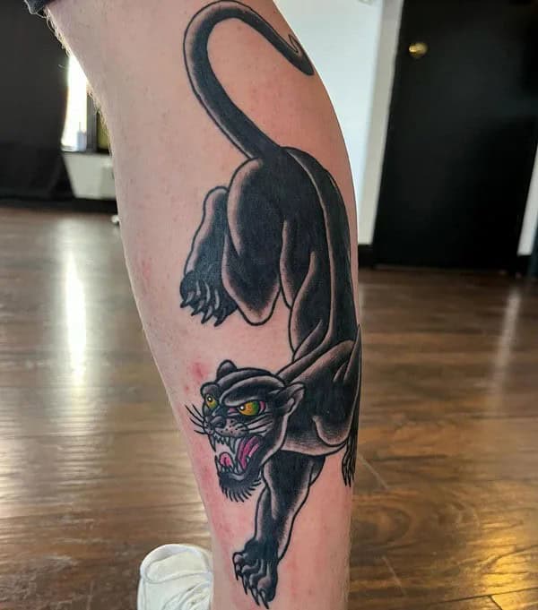 Black Panther Arm Tattoo