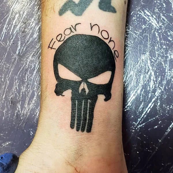 Fear None Skull Tattoo