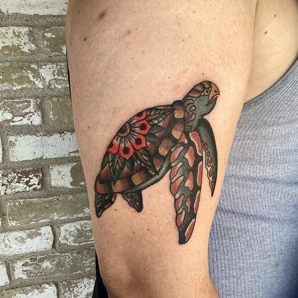 Traditional Turtle Tattoo