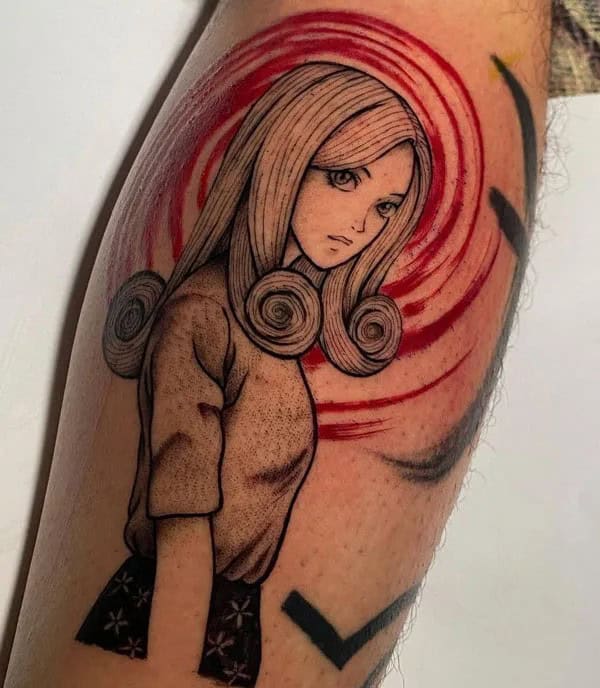 Geometric Junji Ito Tattoo