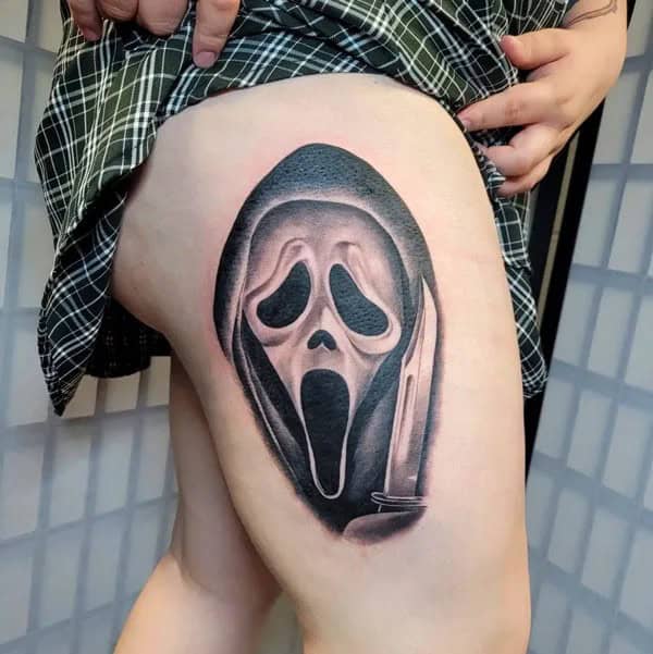 Ghostface Tattoo On Arm