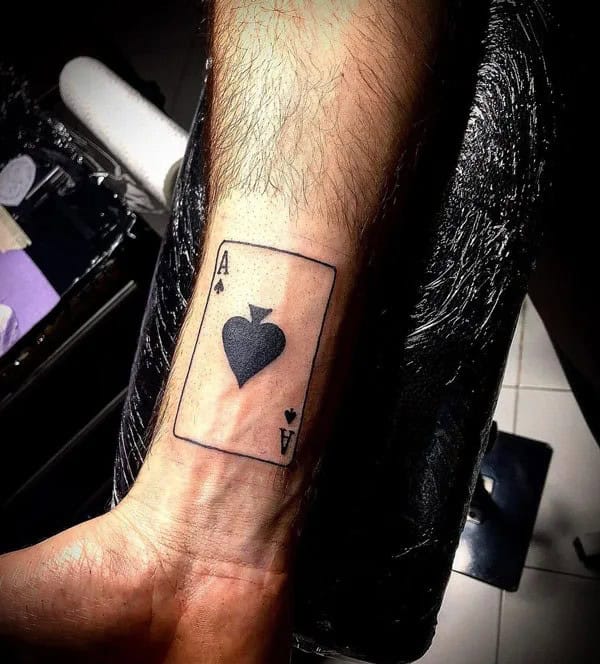 Ace of Spades Wrist Tattoo