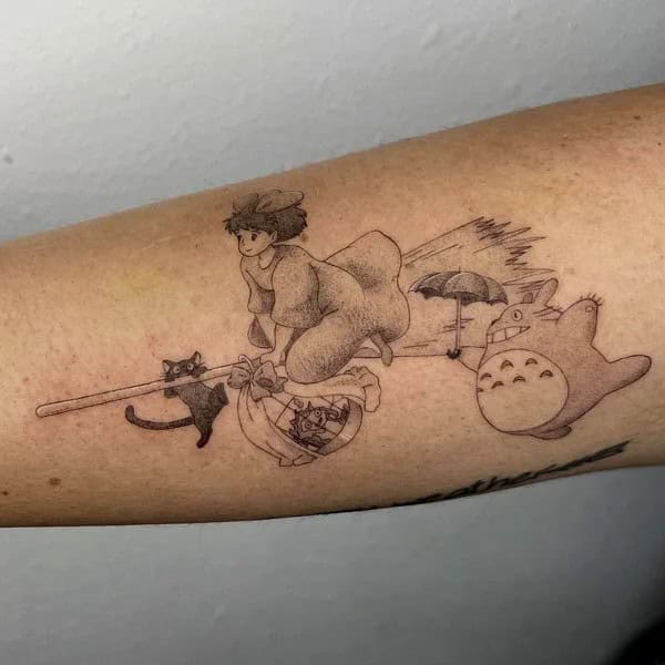 Sleeve Howl’s Moving Castle Tattoo