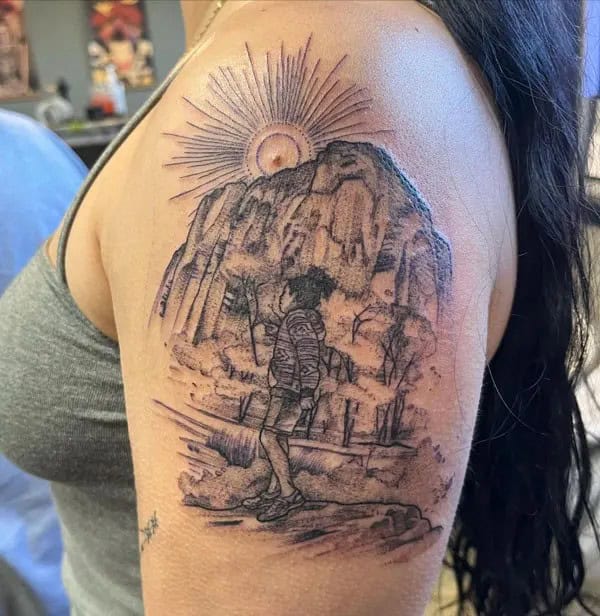 Mountain Shoulder Tattoo