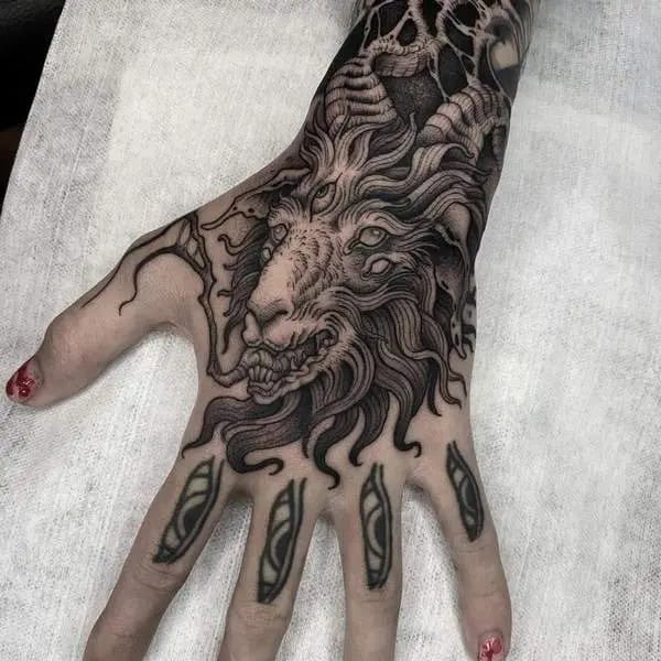 Baphomet Hand Tattoo