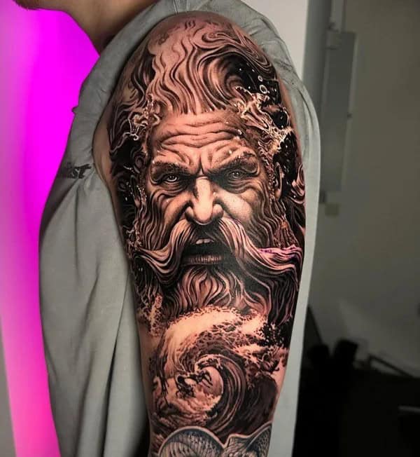 Poseidon Greek God Tattoo