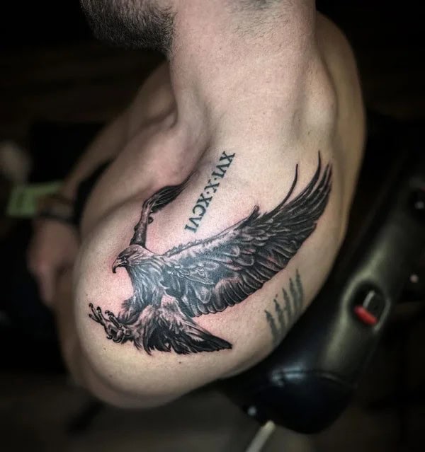 Eagle Tattoo on the Shoulder