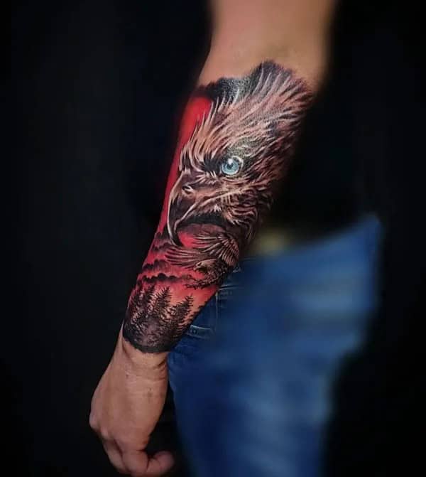 Eagle Tattoo on the Forearm