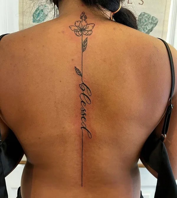 Blessed Spine Tattoo