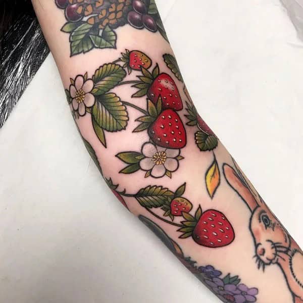 More Designs of Strawberry Tattoos To Check Out This Instant