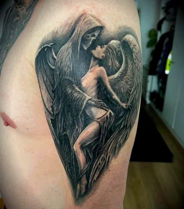 Angel and Grim Reaper Tattoo