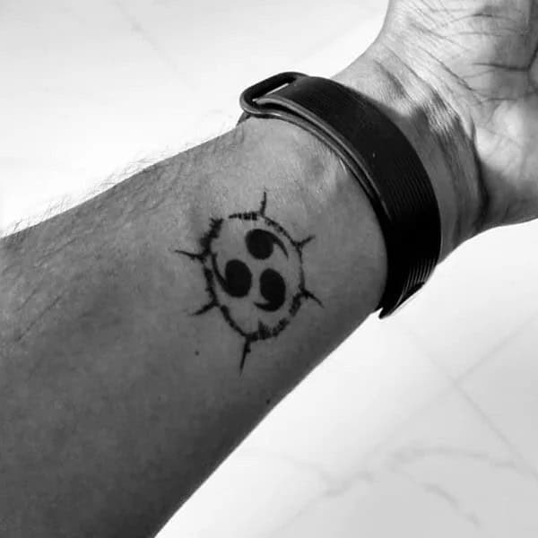 Sasuke Curse Mark Wrist Tattoo