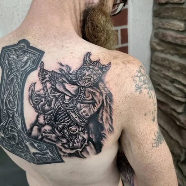 Viking Back Tattoo