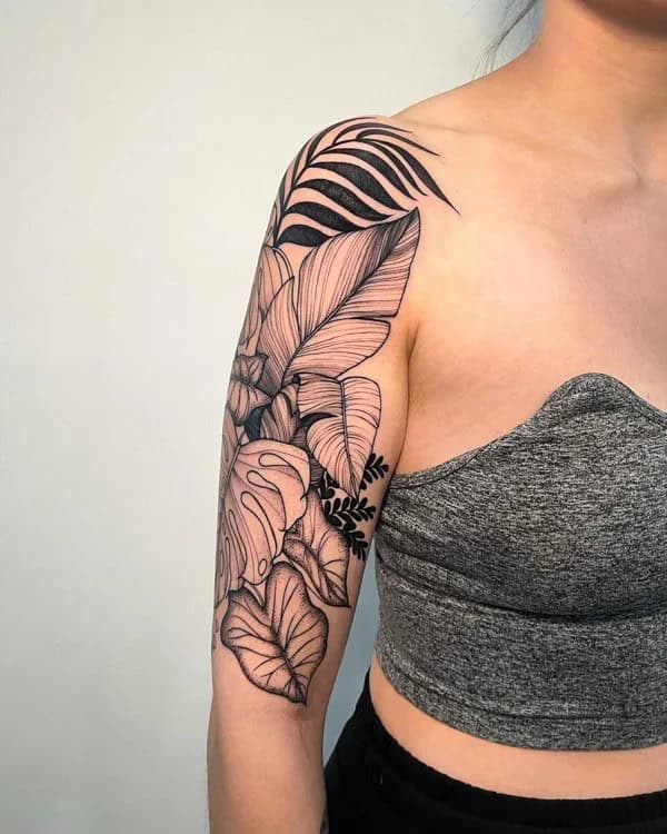 Leaf Sleeve Tattoo