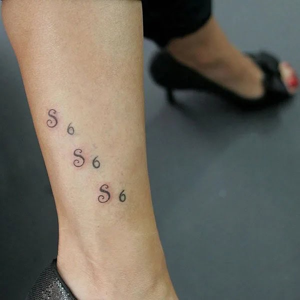 666 Leg Tattoo