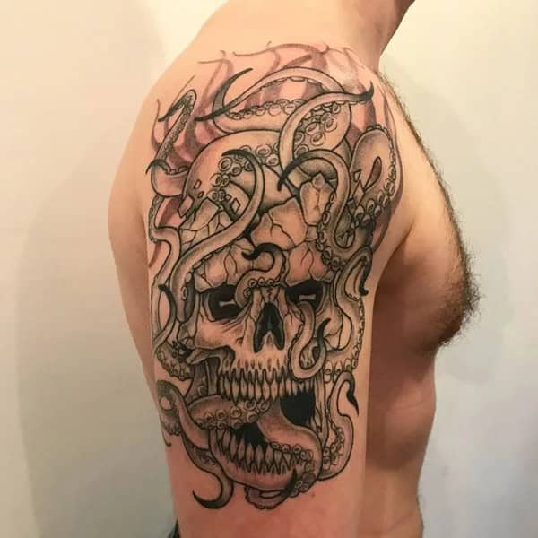 Kraken Skull Tattoo