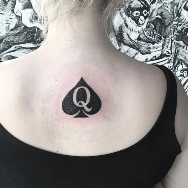 Neo Traditional Queen of Spades Tattoo