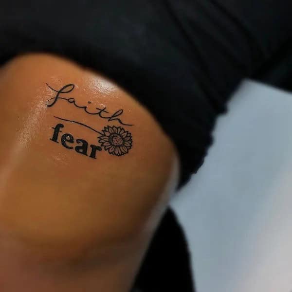 “Faith Over Fear” Cancer Tattoo