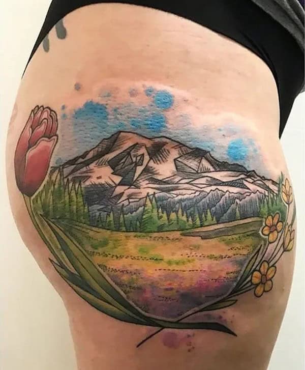 Watercolor Nature Tattoo