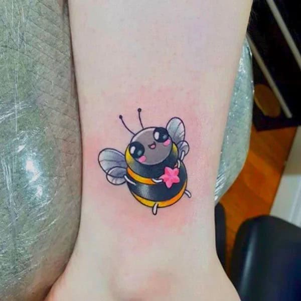 Cute Bee Tattoo