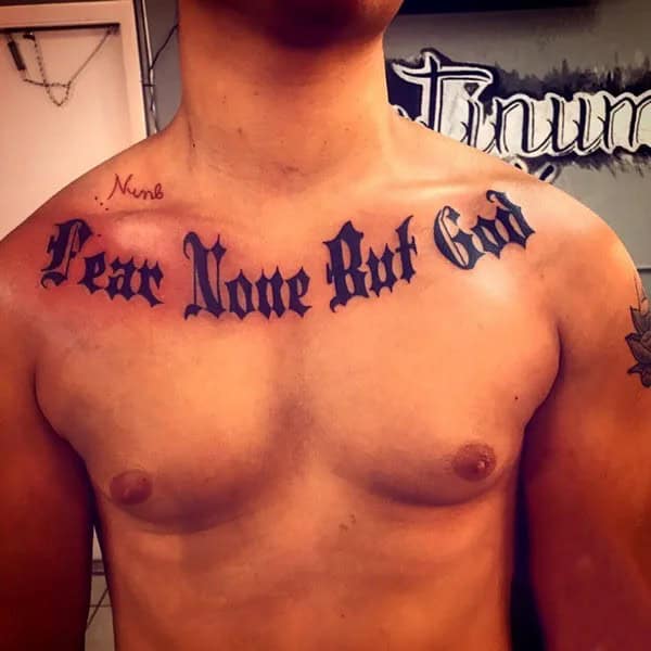 Fear None but God Tattoo