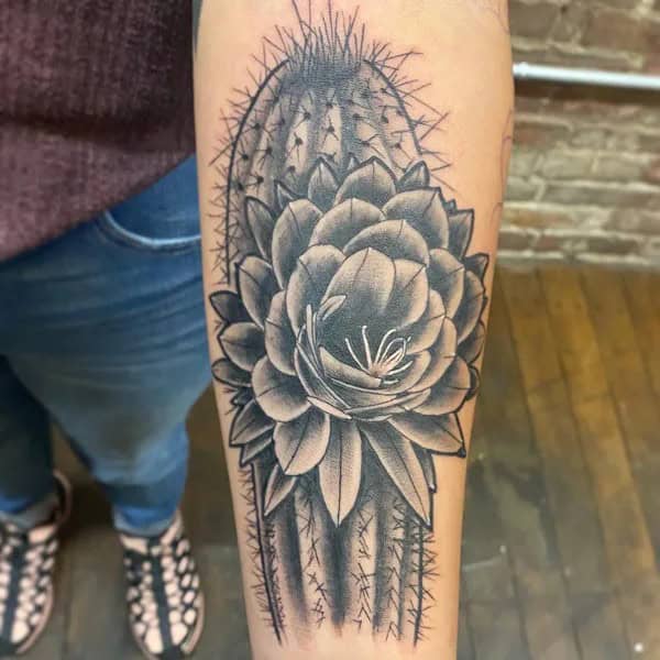 Cactus Flower Tattoo