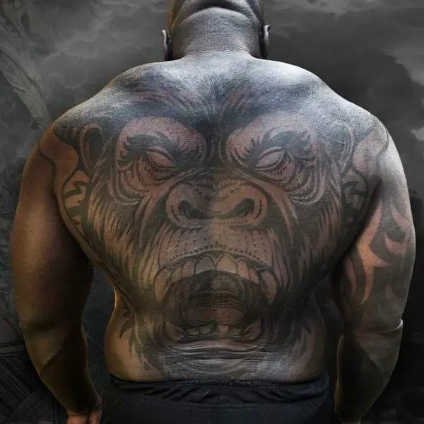 Gorilla Back Tattoo