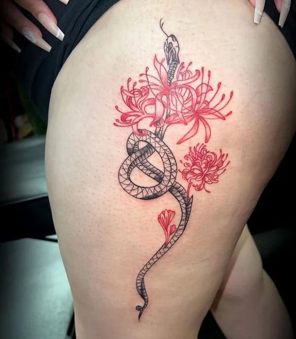 Demon Slayer Spider Lily Tattoo