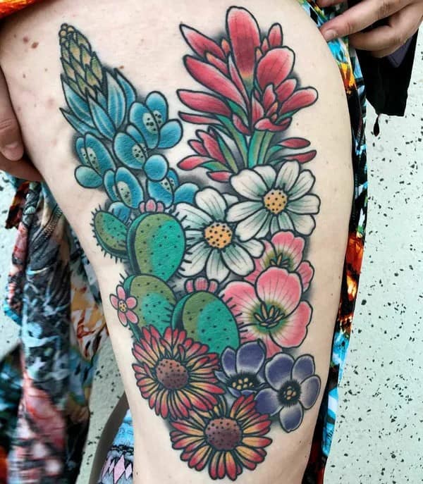 Texas Wildflower Tattoo